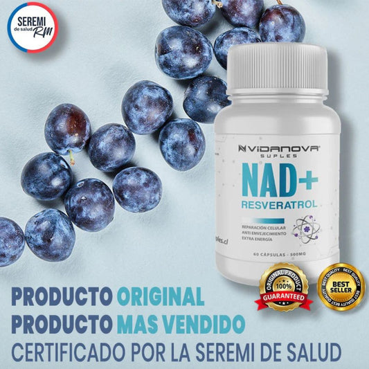 NAD+Resveratrol | Dale a tus días la Energía y Vitalidad que Necesita